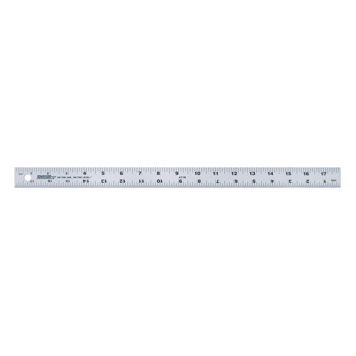Johnson Level & Tool J118 Aluminum Rule, 18", Silver, 1 Rule