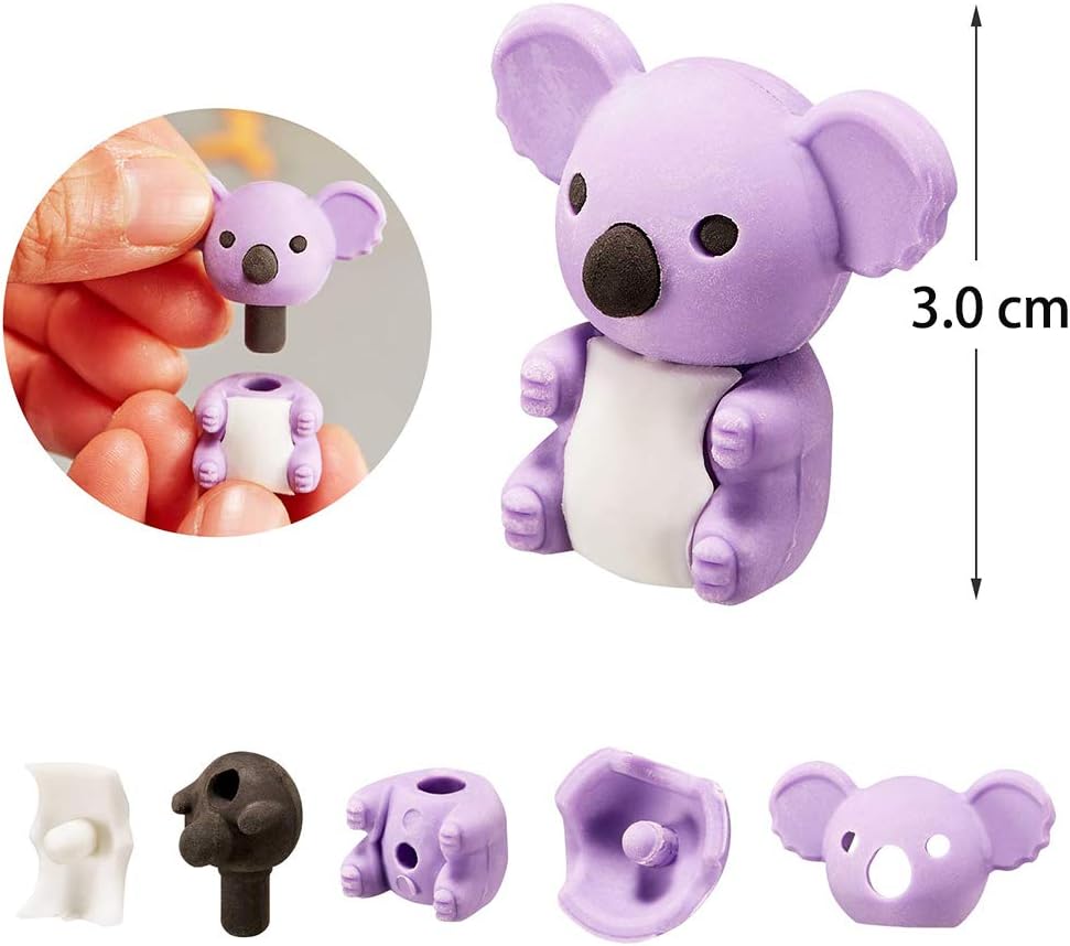 URSKYTOUS 35Pcs Animal Erasers Desk Pets for Kids,Classroom Prizes