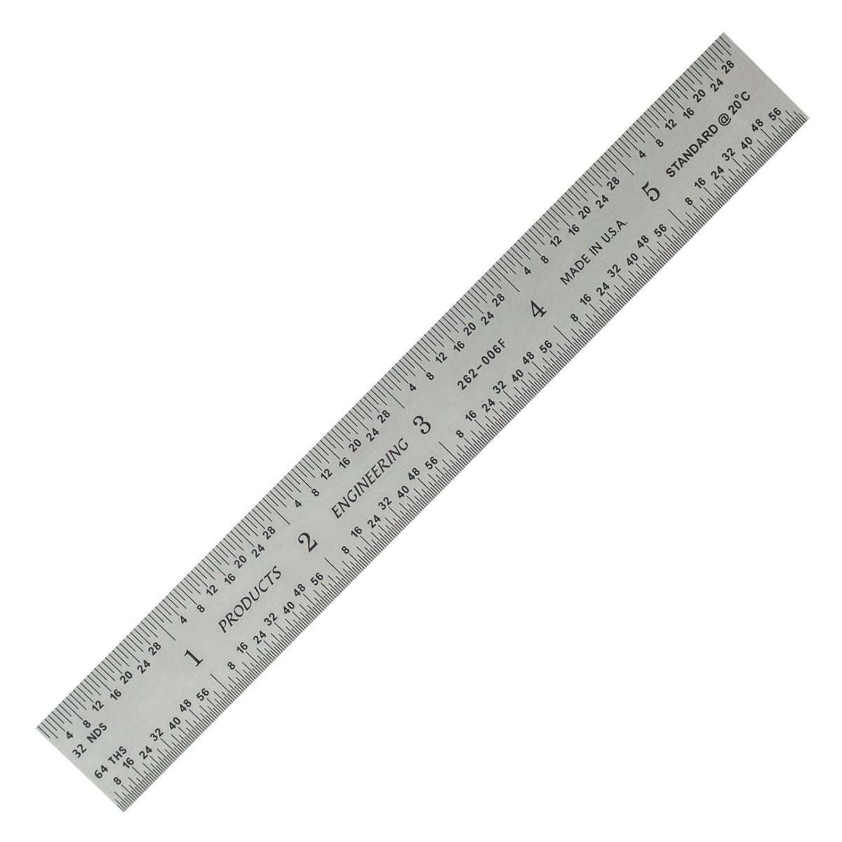 PEC Tools 6"/150mm Machinist Ruler, Made in USA