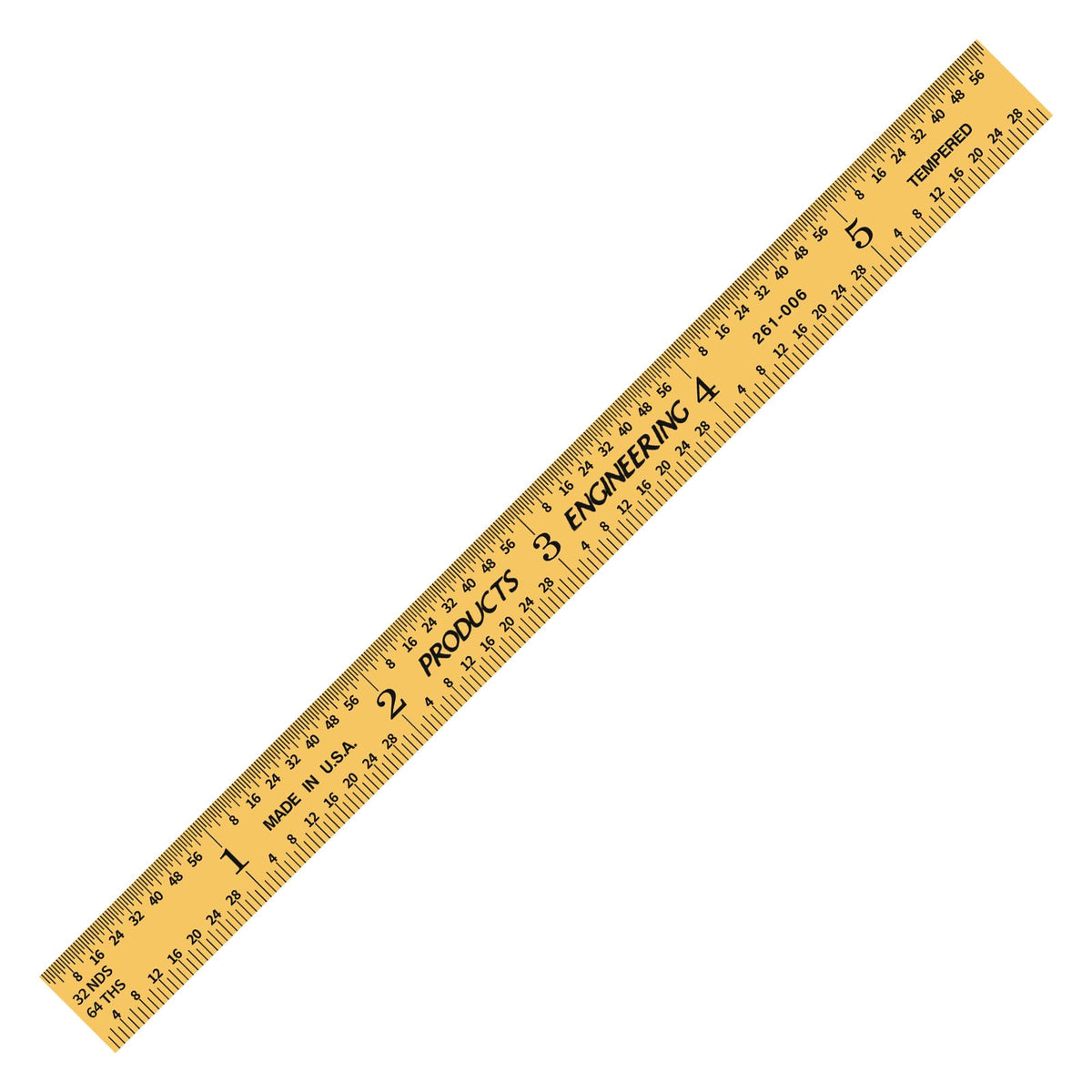 PEC Tools 6"/150mm Machinist Ruler, Made in USA