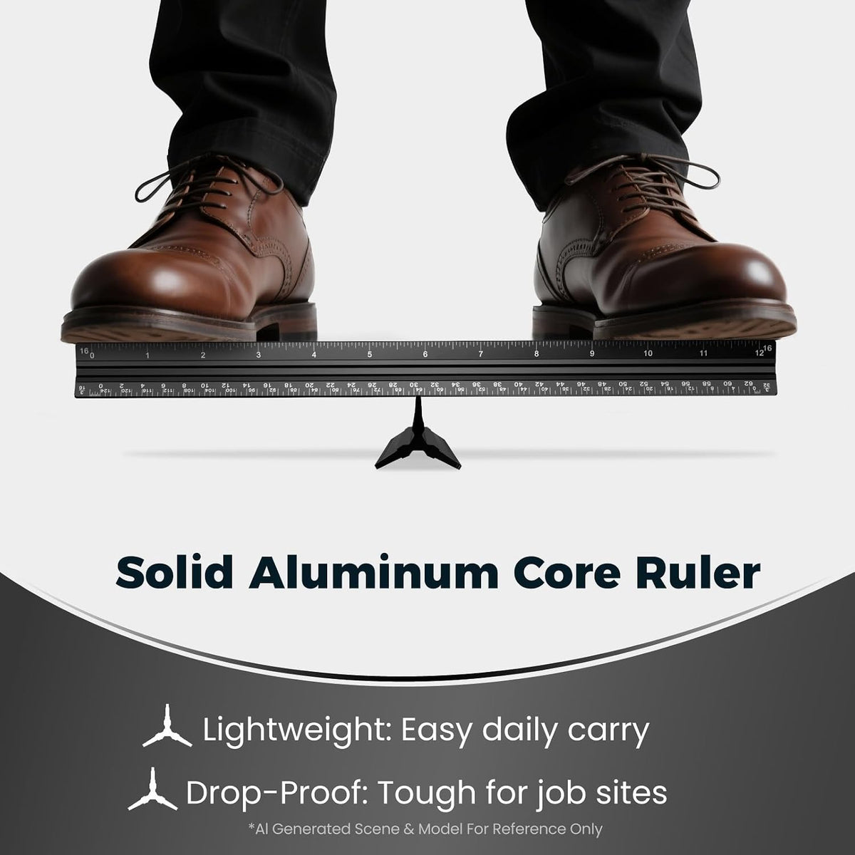 12 Inch Aluminum Architectural Scale Ruler, Aluminum Architect Ruler