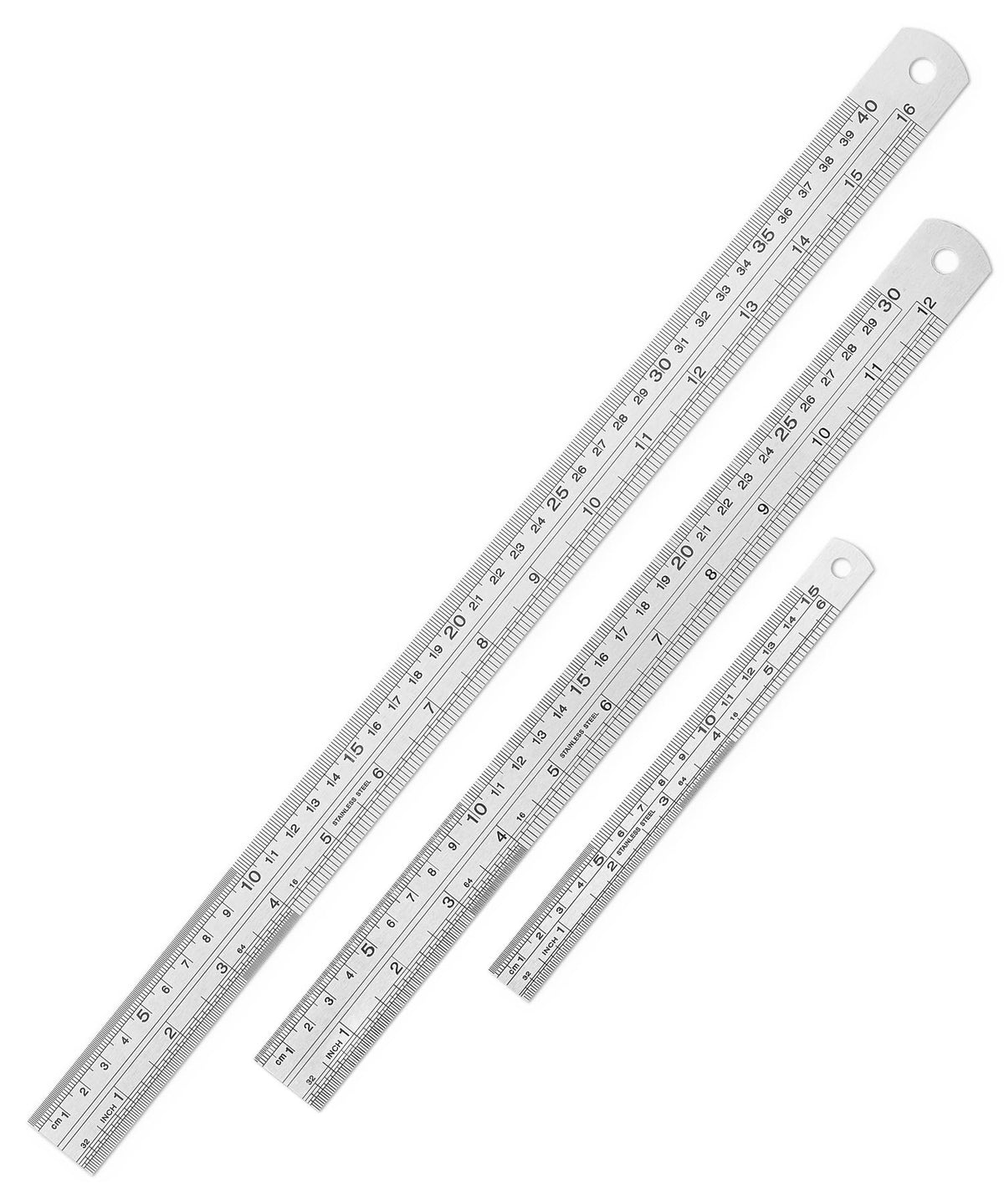Mr. Pen- Metal Straight Edge Ruler, 3 pcs, 6", 12", 16"