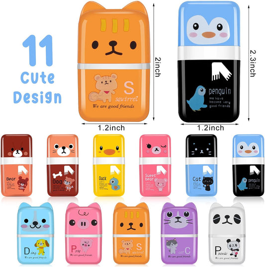 Seajan 44 Pcs Erasers for Kids Gift Bulk Cute Animal Themed Pencil Eraser