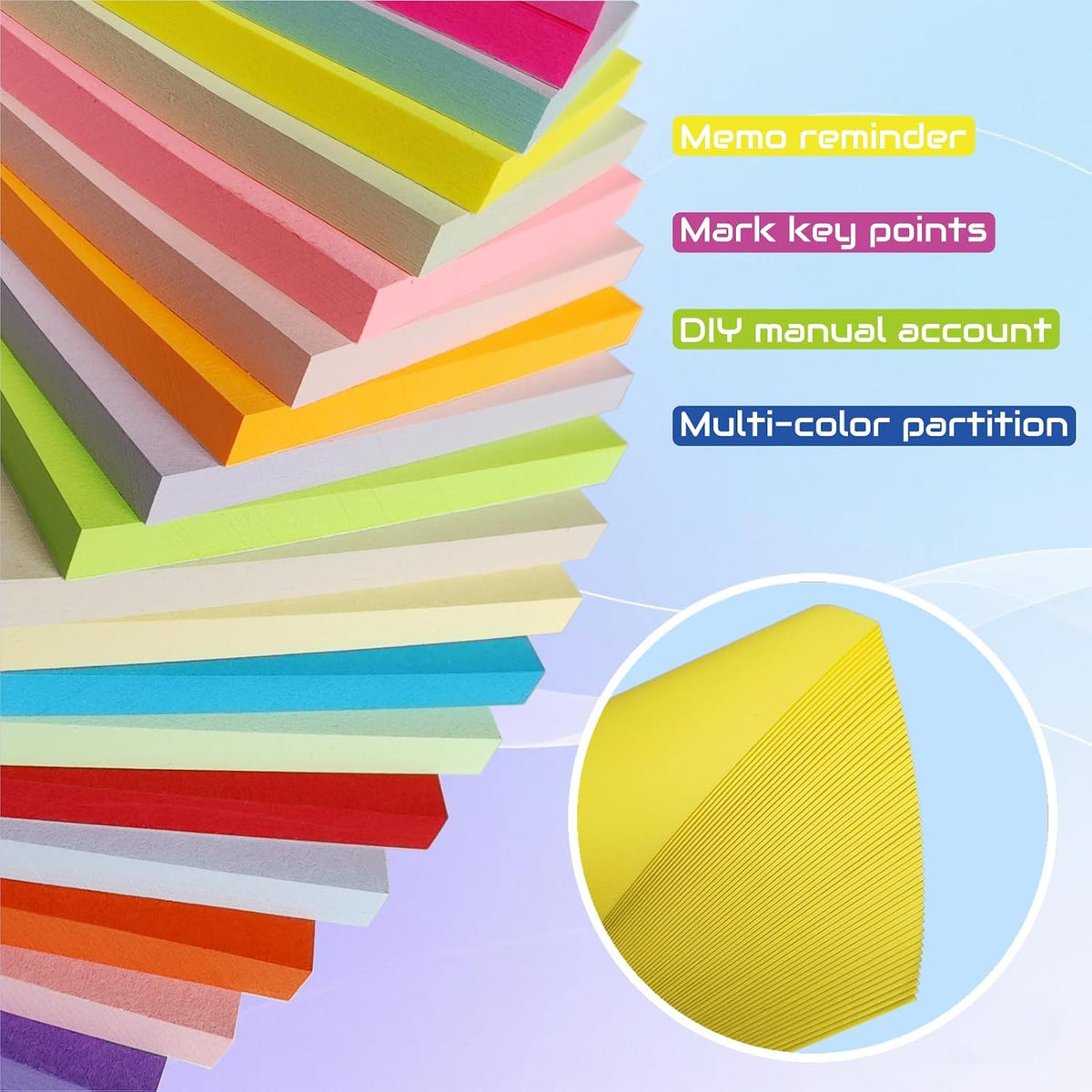 Sticky Notes 1008 Sheets - 18 Pack of 18 Vibrant Colors | Super Sticky Adhesive | Easy to Post for Office, School, Organizing (Rectangle)