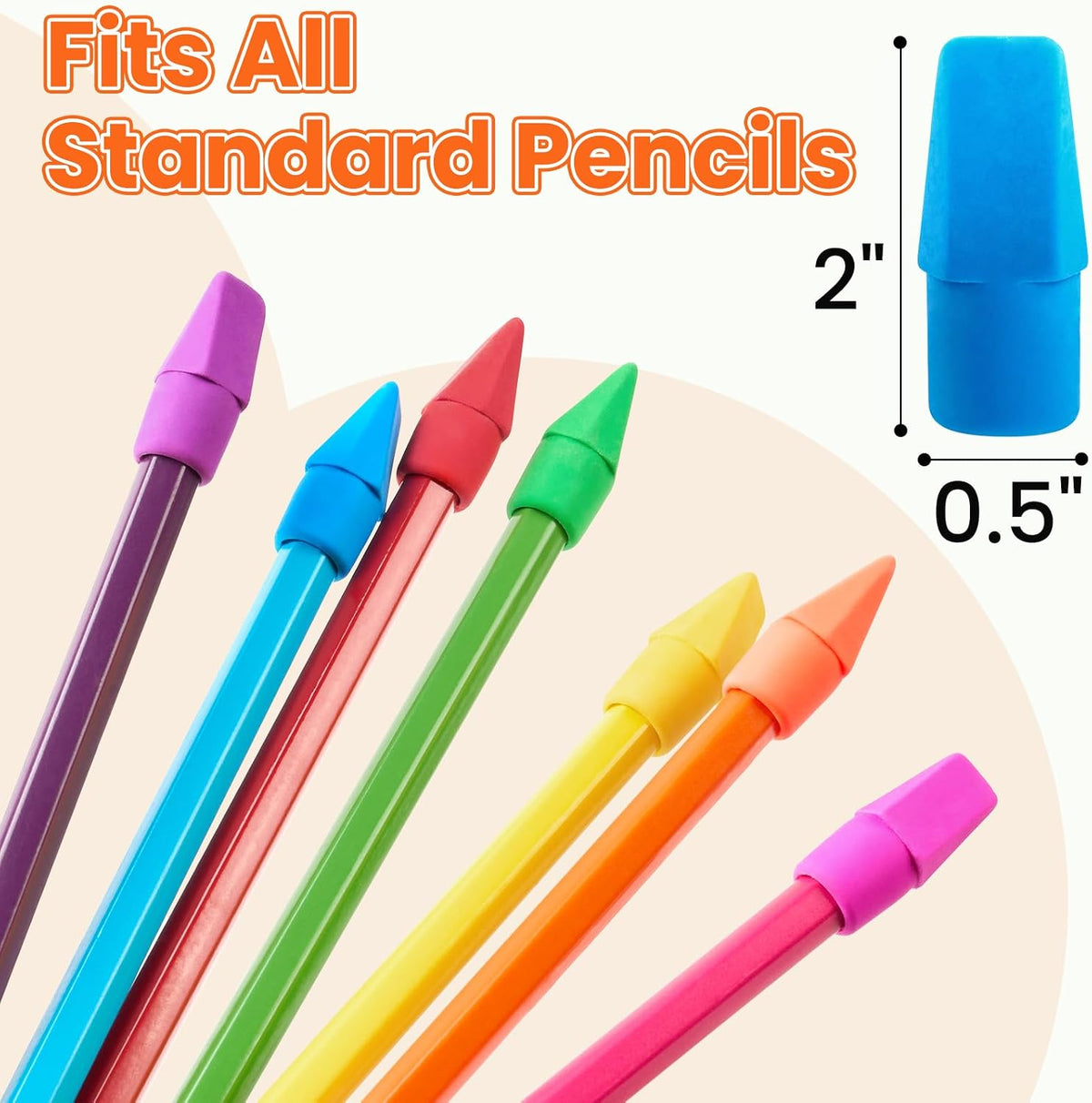 Sooez 120 Pack Pencil Top Erasers Bulk, Cap Erasers Toppers for Pencils