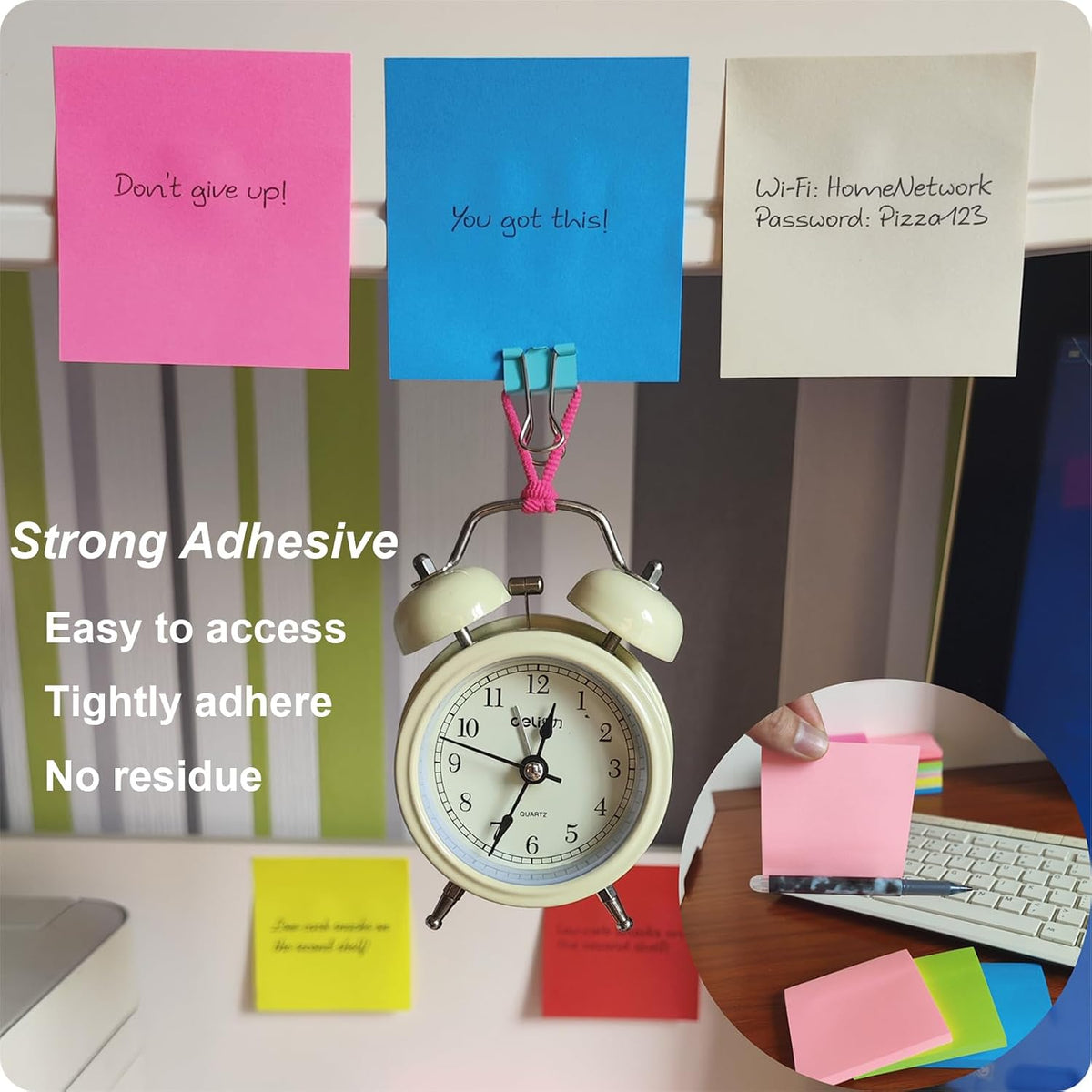 Sticky Notes 1008 Sheets - 18 Pack of 18 Vibrant Colors | Super Sticky Adhesive | Easy to Post for Office, School, Organizing (Rectangle)