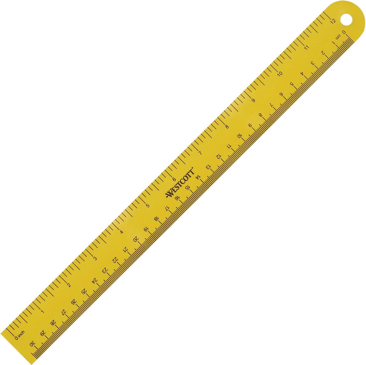 Westcott 12 inch Magnetic Flexible Rulers (3 Pack), Yellow, for School, Office, Crafts and DIY, Measuring Tools for Students and Adults