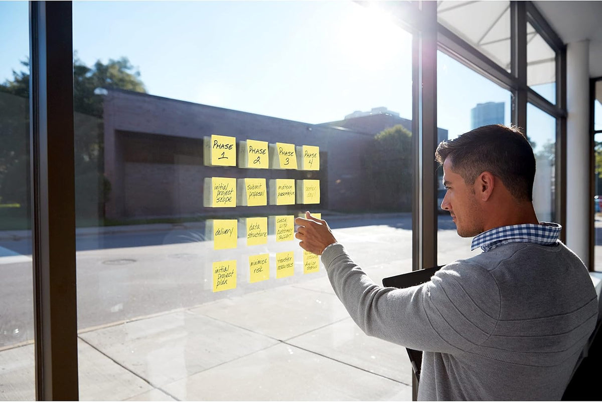 Post-it Super Sticky Notes, 3 x 3 in, Canary Yellow, 24 Pads, 90 Sheets/Pad