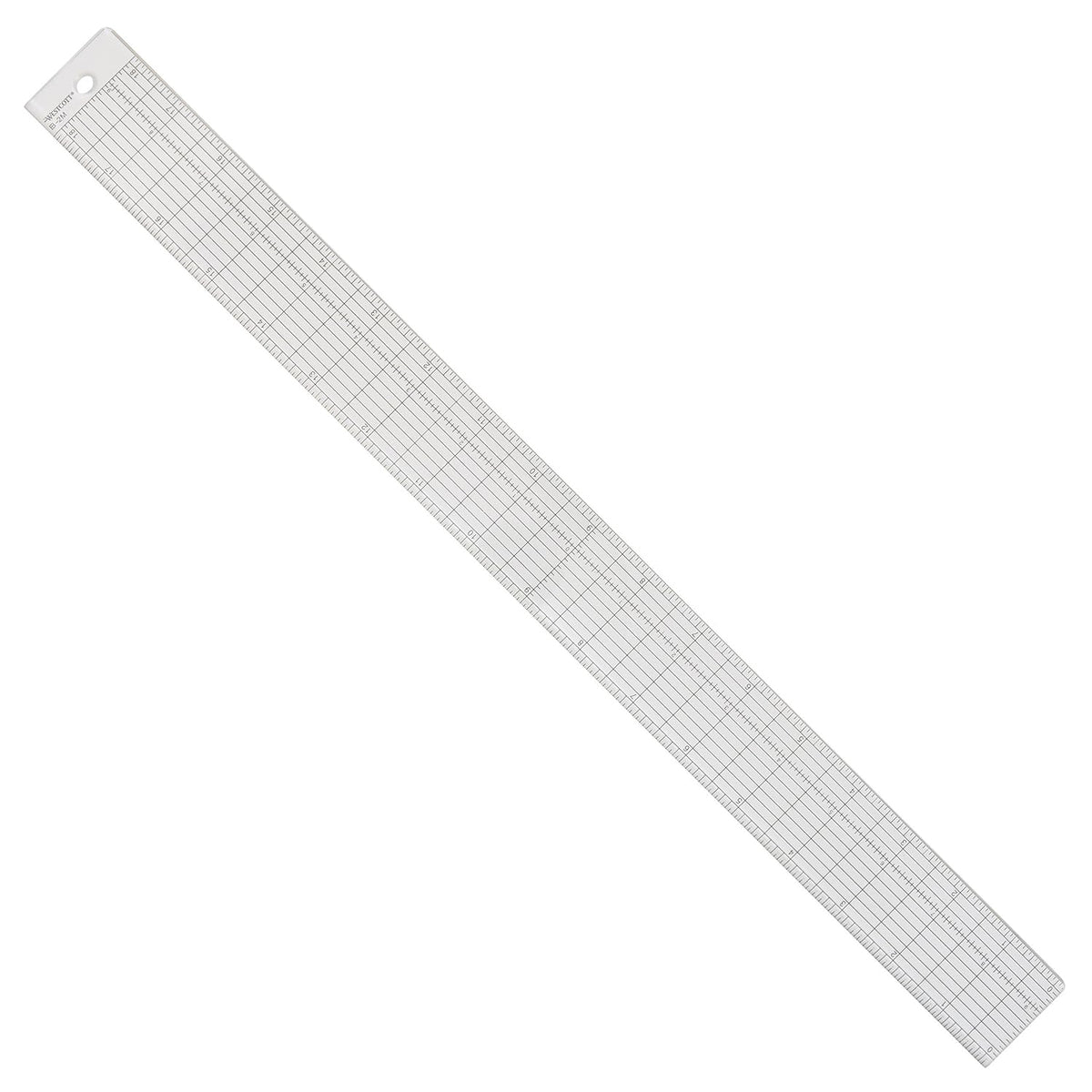 Westcott Grid Ruler with Metal Cutting Edge, 1.5 x 12, Transparent (B-1M)