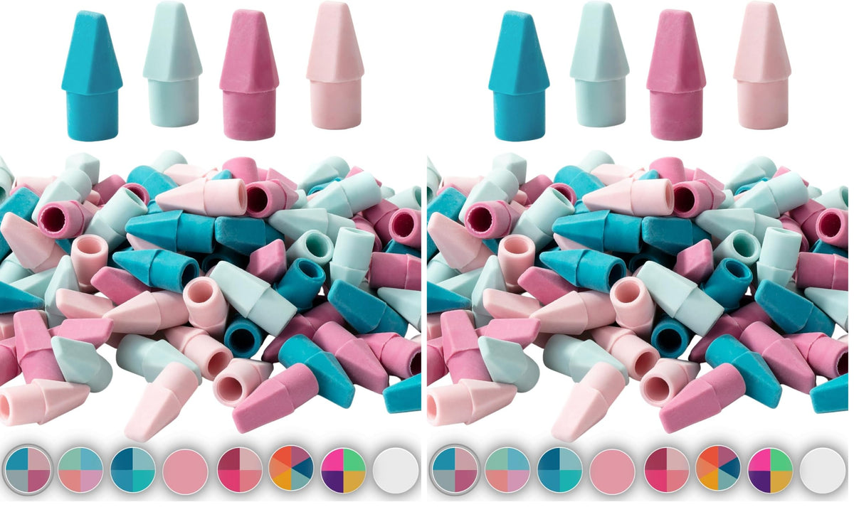 Mr. Pen- Pencil Top Erasers, 120 Pack, Latex-Free, No-Smudge