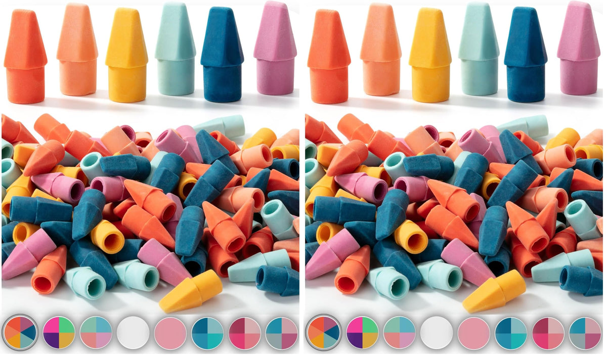 Mr. Pen- Pencil Top Erasers, 120 Pack, Latex-Free, No-Smudge