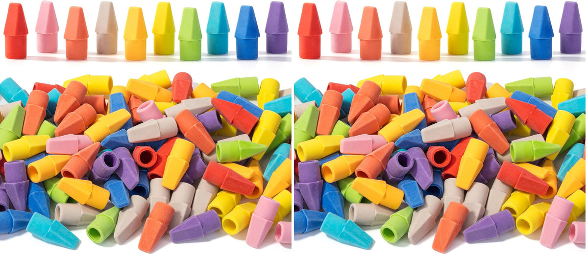 Mr. Pen- White Pencil Top Erasers, 120 pcs, Eraser Caps for Pencils