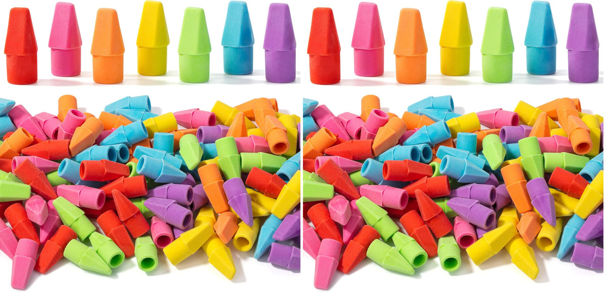 Mr. Pen- Pencil Top Erasers, 120 Pack, Latex-Free, No-Smudge