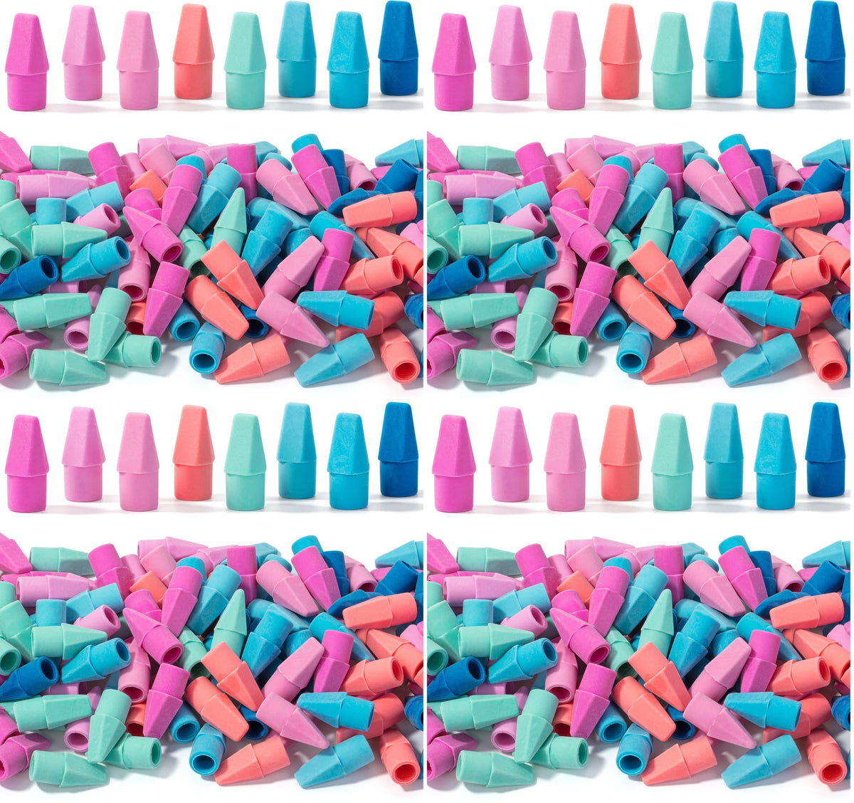 Mr. Pen- White Pencil Top Erasers, 120 pcs, Eraser Caps for Pencils