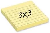 Post-it Notes, 3 x 3 in, The Iconic Canary Yellow Note, 12 Lined Pads