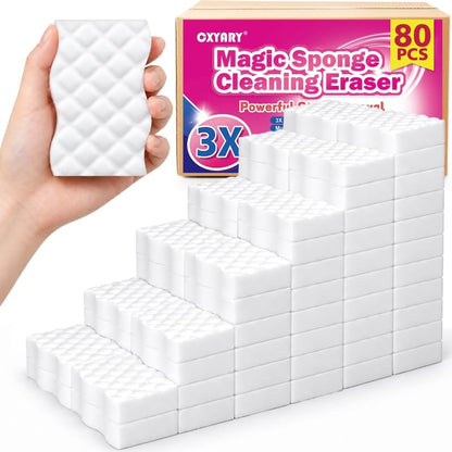 3X Density Magic Sponges Cleaning Eraser,20 Pack Stronger Melamine Foam