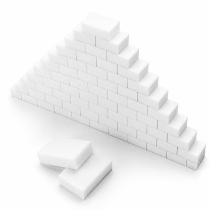 Magic Cleaning Sponges Eraser, 100 Pack Melamine Sponge Foam Pads, Multi-Functional Household Cleaner for Kitchen, Bathroom, Bathtub, Sink, Floor, Baseboard, Wall, Furniture