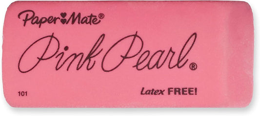 Paper Mate Pink Pearl Erasers, Large, 3 Count (Pack of 2)