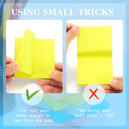 Early Buy Sticky Notes 3 in x 3 in, 8 Bright Color 8 Pads, 55 Sheets/Pad