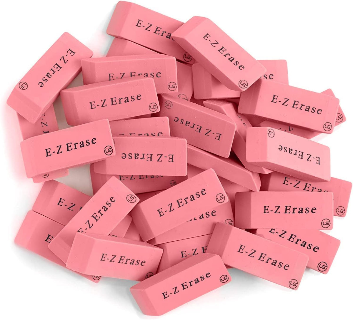 Pink Erasers, 120 Count Rectangular Eraser Bulk Pack, Latex Free Pink Pearl Erasers for School Supplies, Art and Office
