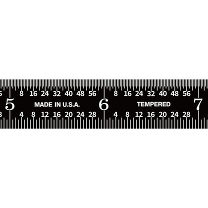 PEC Tools 6"/150mm Machinist Ruler, Made in USA