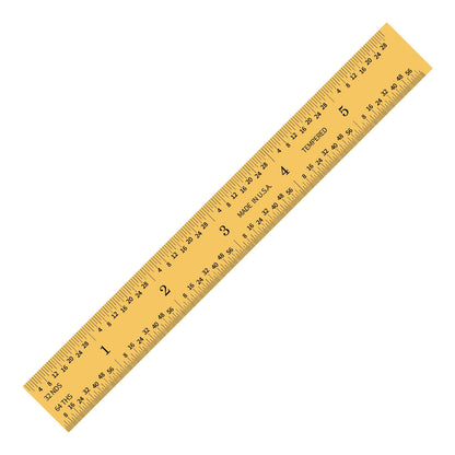 PEC Tools 6"/150mm Machinist Ruler, Made in USA