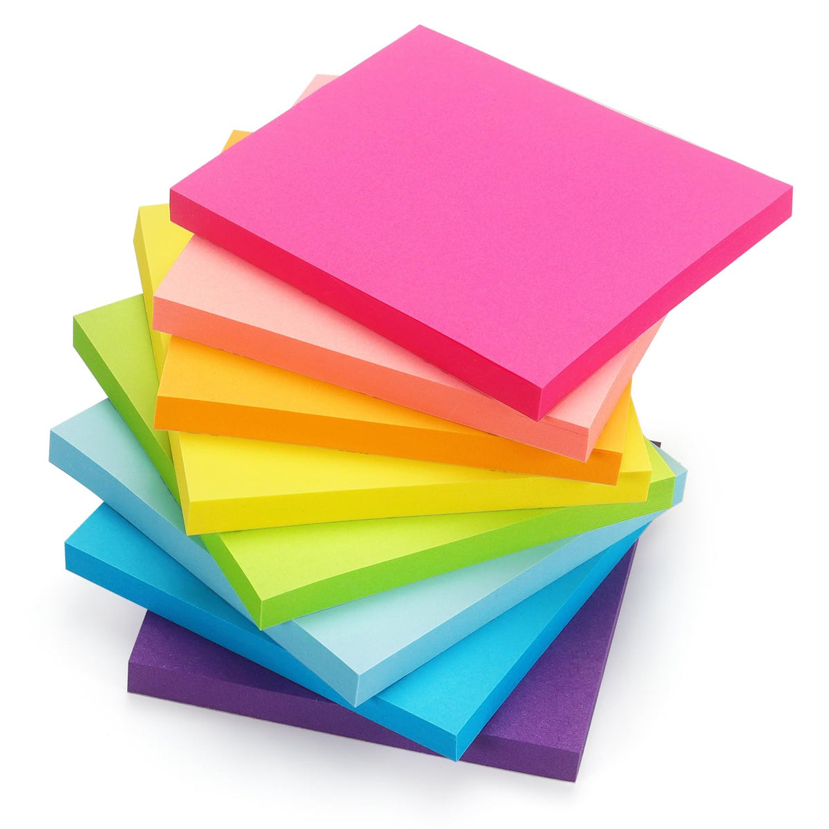 Early Buy Sticky Notes 3 in x 3 in, 8 Bright Color 8 Pads, 55 Sheets/Pad
