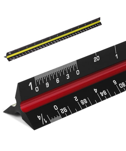 Mr. Pen Architectural Scale Ruler, 12 Inch, Silver