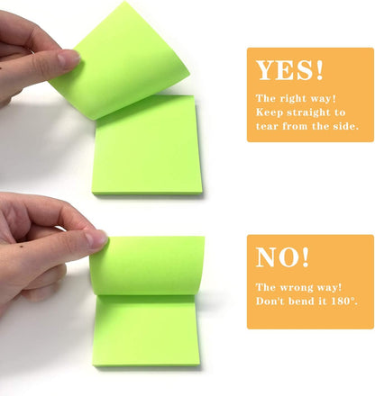 Phthdoty 8 Pads Pop Up Sticky Notes 3x3 Refills 8 Bright Colors, 640 Sheets