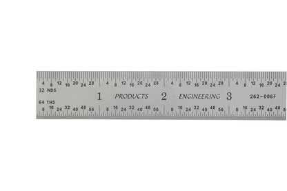 PEC Tools 6"/150mm Machinist Ruler, Made in USA