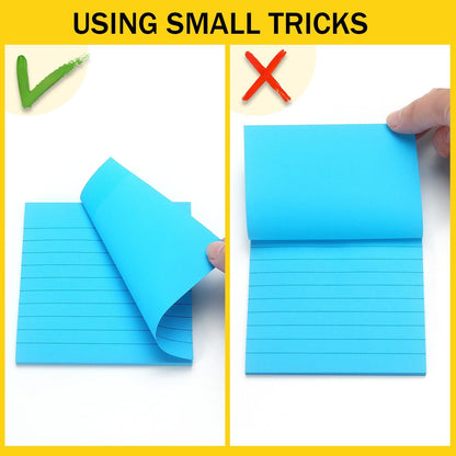 Eastern Wolf Lined Sticky Notes, 4x4in, 8 Bright Colors Pads, 50 Sheets/Pad