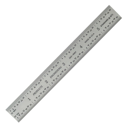 PEC Tools 6"/150mm Machinist Ruler, Made in USA