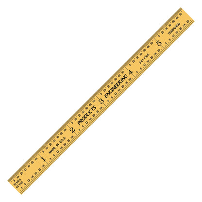PEC Tools 6"/150mm Machinist Ruler, Made in USA