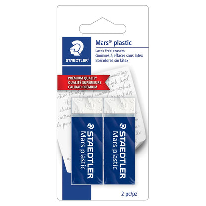 STAEDTLER Mars Plastic Vinyl Erasers (20-Pack), White Erasers for Clean & Precise Results - Latex-Free, Minimal Crumbling