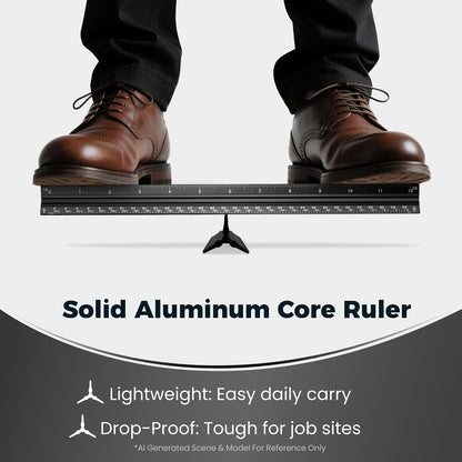 12 Inch Aluminum Architectural Scale Ruler, Aluminum Architect Ruler
