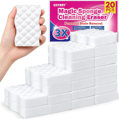 3X Density Magic Sponges Cleaning Eraser,20 Pack Stronger Melamine Foam