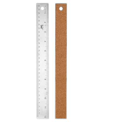 Mr. Pen- Metal Ruler with Non-Slip Cork Back, 2 Pack, 6" and 12"