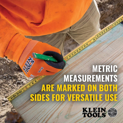 Klein Tools 91162M Folding Ruler, 6-Foot, Fiberglass, Metric Graduation, Outside Reading, for Woodworking, Metalworking, and DIY Projects