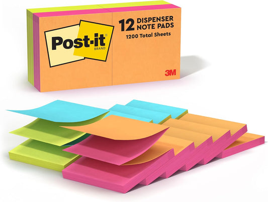 Post-it Pop-up Notes, 3 x 3 in, Poptimistic Collection, 12 Pads