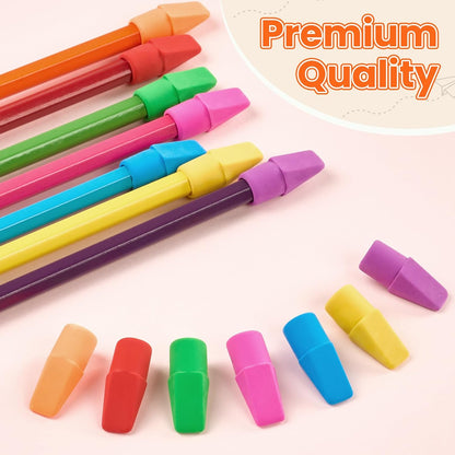 Sooez 120 Pack Pencil Top Erasers Bulk, Cap Erasers Toppers for Pencils