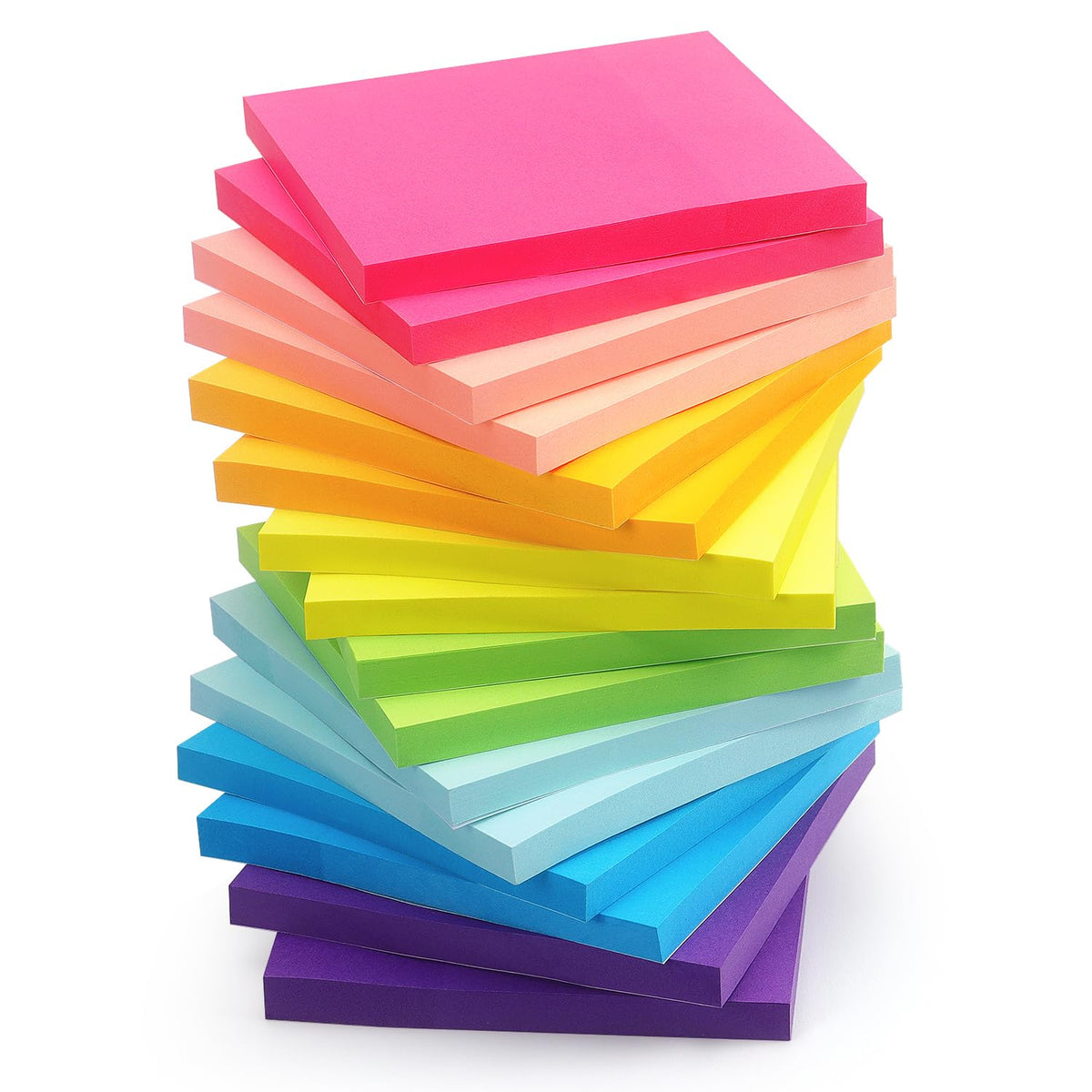 Early Buy Sticky Notes 3 in x 3 in, 8 Bright Color 8 Pads, 55 Sheets/Pad