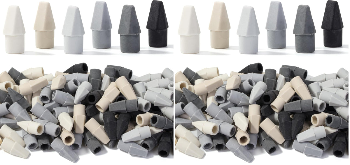 Mr. Pen- White Pencil Top Erasers, 120 pcs, Eraser Caps for Pencils