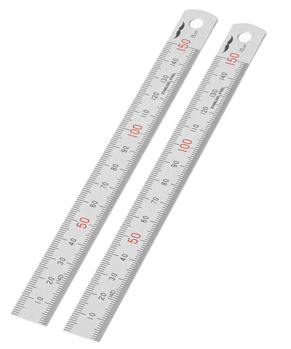 Mr. Pen- Machinist Ruler, 2 Pack, 150mm, Stainless Steel Imperial