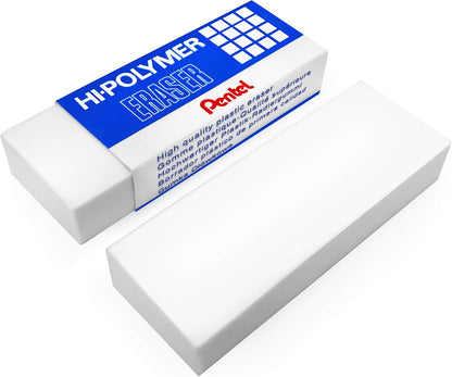 Large Plastic Rubbers Erasers - White - Pack of 2