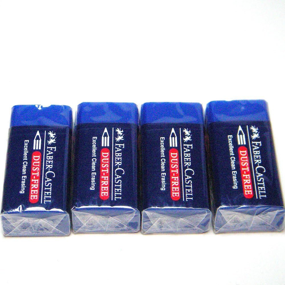 Faber-Castell Pencil Eraser Specially Formulated for Art & Graphic Use [Pack of 4] - Super Save Pack