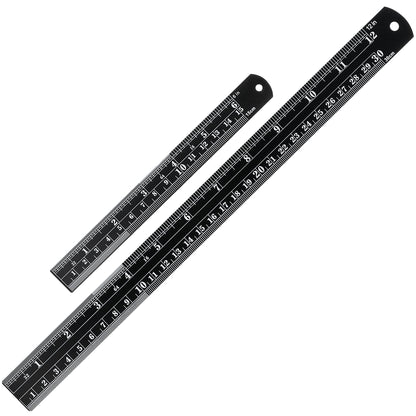 Mr. Pen- Metal Straight Edge Ruler, 3 pcs, 6", 12", 16"