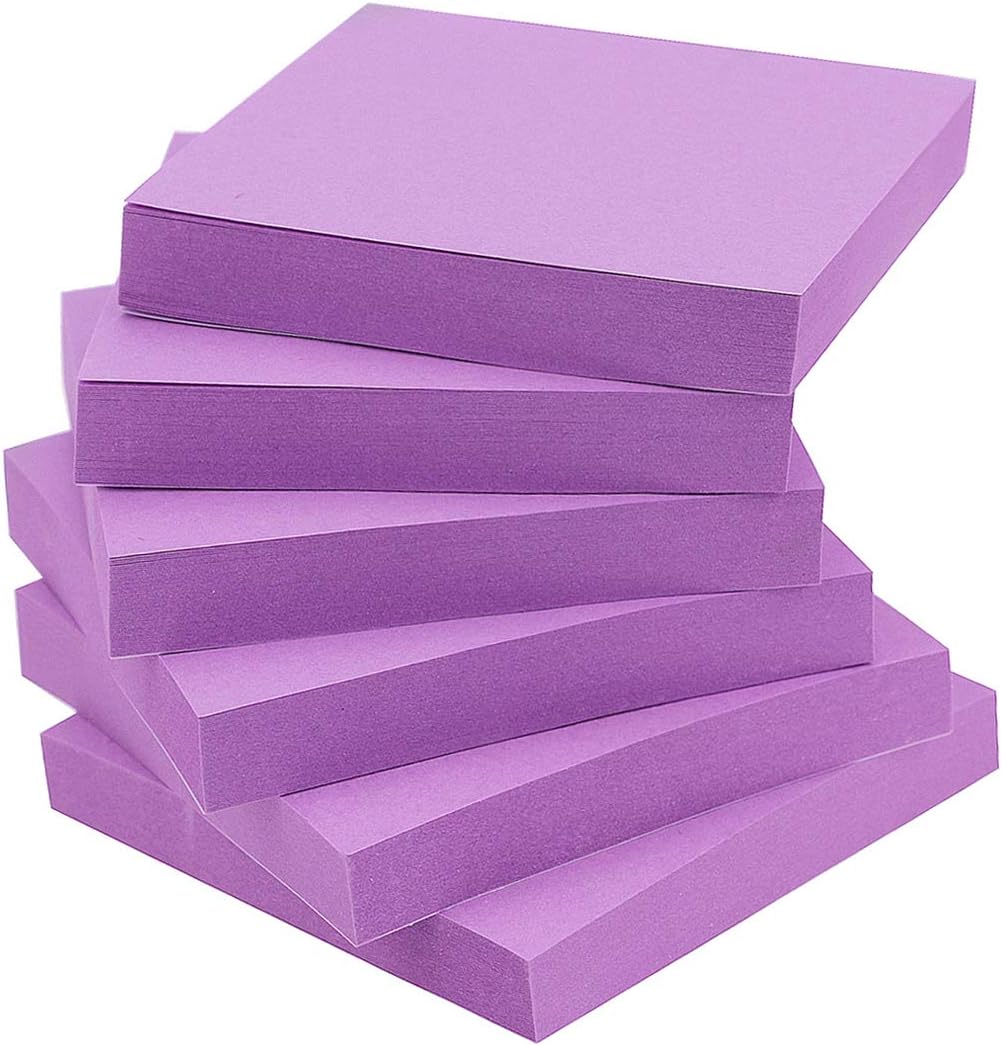 Sticky Notes 3x3 in Self-Stick Notes Blue Color 6 Pads, 100 Sheets/Pad