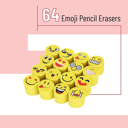 Mr. Pen- Mini Erasers Bulk for Kids, 64 Pack, 1 Inch Diameter