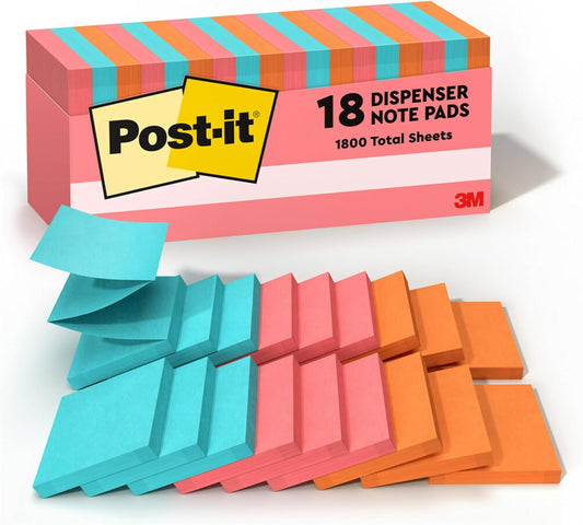 Post-it Pop-up Notes, 3 x 3 in, Poptimistic Collection, 18 Pads