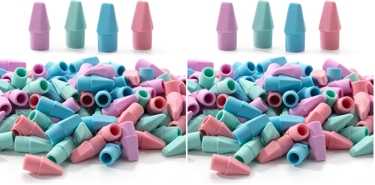 Mr. Pen- White Pencil Top Erasers, 120 pcs, Eraser Caps for Pencils